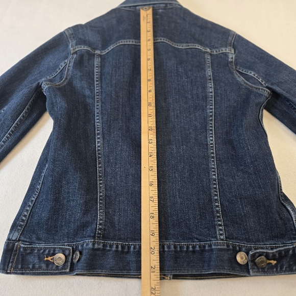 Gap 1969 Women's Icon Denim Jean Jacket Dark Wash, 99% Cotton, Small - Picture 3 of 10